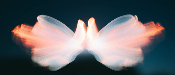 Poster - Vibrant light streaks radiate from the center creating an energetic explosion effect