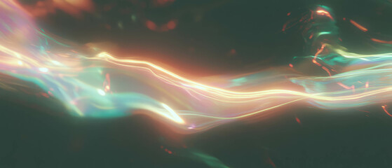 Poster - Dynamic light streaks creating an abstract background with glowing trails
