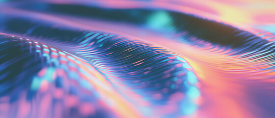 Aufkleber - Light streaks create rhythmic waves in an abstract display of fluid motion and color