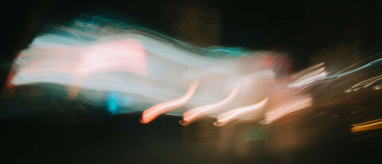 Aufkleber - Light streaks create mesmerizing waves showcasing fluidity and rhythm in abstract art