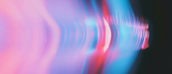 Poster - Dynamic light streaks create vibrant patterns in response to sound frequencies