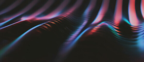 Poster - Dynamic light streaks create a vivid abstract representation of sound visualization