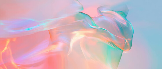 Poster - Light streaks create a vibrant abstract background with layers and flowing forms