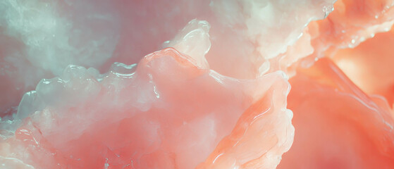 Poster - Abstract organic onyx design featuring a vibrant color palette and central clarity