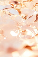 Poster - Shimmering metallic dreamscape with reflections and abstract shapes creating a mesmerizing visual experience