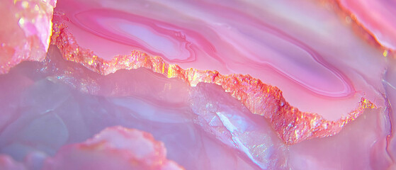 Poster - Soft pink onyx with elegant gray undertones reveals a tranquil, abstract backdrop