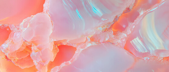 Poster - Vibrant textures of pink onyx creating a mesmerizing abstract background display