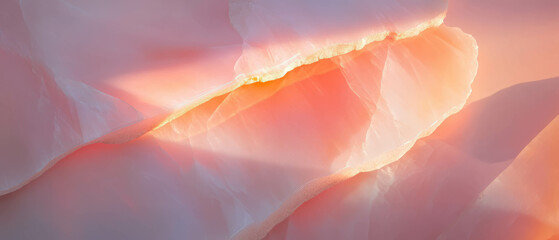 Poster - Elegant abstract backdrop featuring pink onyx with shadow effects and empty central space