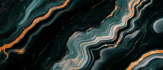 Poster - Elegant design featuring polished onyx with shiny accents and a clear center space