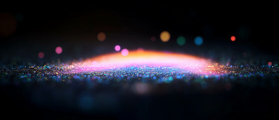Poster - Rainbow colored dust particles create a shimmering magical atmosphere in the air