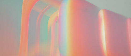 Poster - Rainbow geometric patterns create an optical illusion in vibrant hues