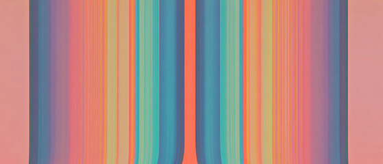 Poster - Vibrant optical illusion with rainbow colored geometric patterns in abstract design