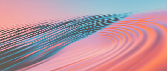 Poster - Calming ripples blending into tranquility in a soft gradient of colors