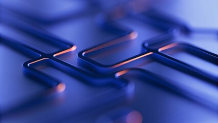 Poster - Modern technology abstract background, digital innovation, futuristic interface, data visualization, virtual design, sci fi patterns, circuit board elements, gradient tech waves