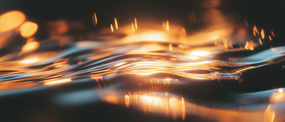 Poster - Ripples of light explore the depths of human emotion and psychology in abstract form