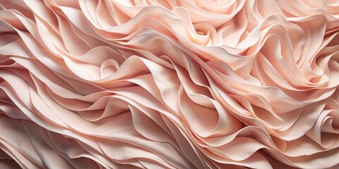 Wall Mural - Abstract Draped Blush Pink Fabric Texture Showing Elegant Soft Curves and Gentle Undulations