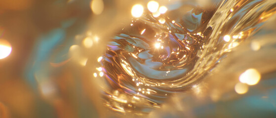 Poster - Dynamic ripples and sparkles creating a mesmerizing abstract visual experience