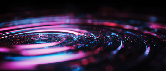 Poster - Ripples of light symbolize the intersection of technology and human potential