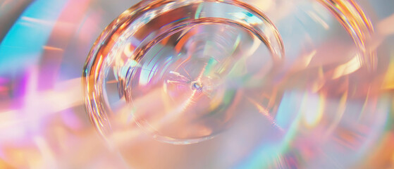 Poster - Ripples of light and reflections exploring the concept of time travel and physics