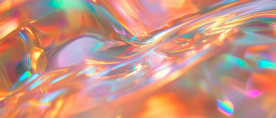 Poster - Ripples of light create a digital surface with a modern aesthetic and vibrant glow