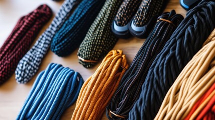 Poster - A neatly arranged length of strong cord, perfect for various tasks like binding or securing items.