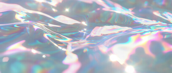 Aufkleber - Ripples on water reflecting bright sunlight and creating sparkling patterns