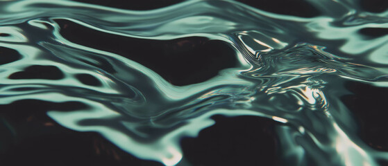Poster - Ripples across water create a surreal and distorted atmosphere with abstract shapes