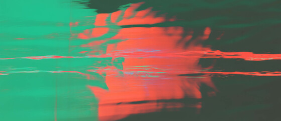 Aufkleber - Rippling water with digital noise creating a modern abstract aesthetic