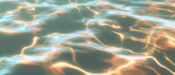 Poster - Intricate ripples on water with mesmerizing fractal patterns and mathematical beauty