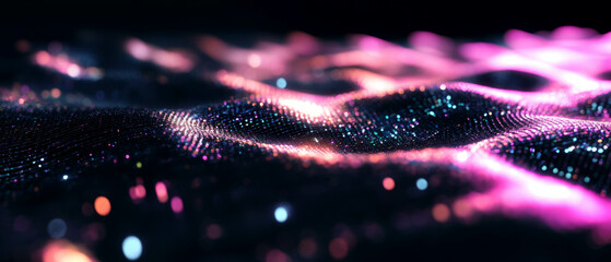 Poster - Dynamic simulation of water ripples with vibrant particle interactions in an abstract setting
