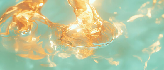 Poster - Ripples and steam create a warm, relaxing atmosphere in tranquil water