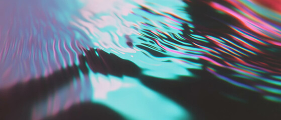 Poster - Ripples on water creating dynamic patterns in an abstract time-lapse effect