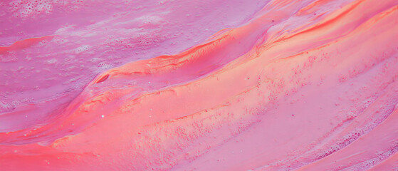 Aufkleber - Beautiful abstract rough mermaid texture featuring soft pink and orange hues in a smooth design