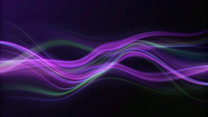 Leinwandbilder - Purple abstract waves background, purple background, backgrounds, fluid design, motion art, digital texture, flowing lines, violet gradient, dreamy pattern, modern visual backdrop