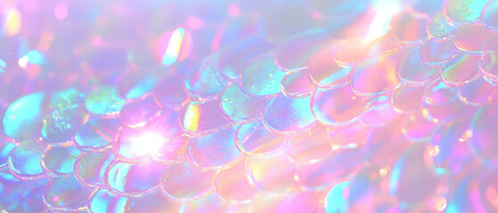Aufkleber - Shimmering mermaid scales create a dreamy fantasy backdrop for creative text