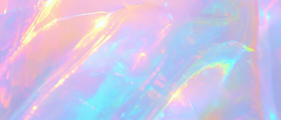 Poster - Exploring soft holographic paint with a clear area for artistic expression
