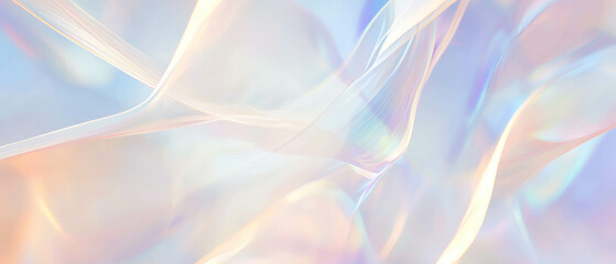 Poster - Elegant transparent digital waves create a serene background with subtle textures for banners