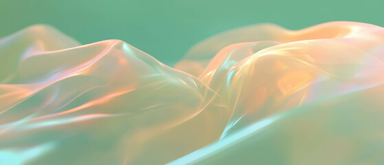 Aufkleber - Transparent digital waves create an elegant and subtle abstract background for design projects