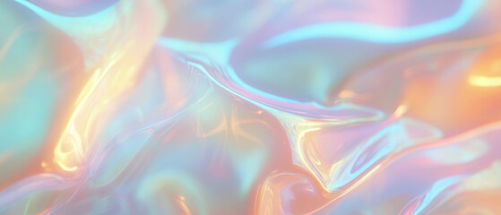 Poster - Digital waves create an elegant and abstract background with vibrant colors and textures