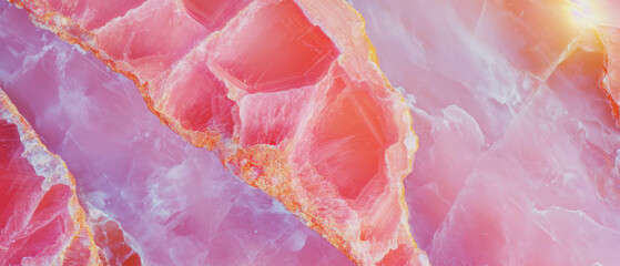 Poster - Veined pink onyx abstract background with natural patterns and textures