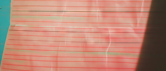 Poster - Pink lined paper with a feminine design and a clear central space