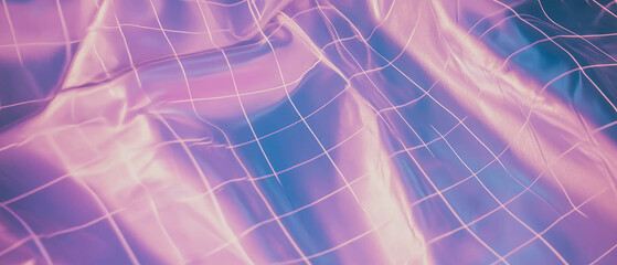 Poster - Creative background design with purple grid paper and white lines for messages and banners