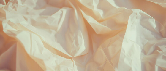 Poster - Wrinkled lined paper background with textured banner and logo space for creative projects