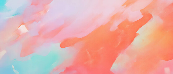 Aufkleber - Vibrant abstract watercolor washes with blended colors creating a soft texture look