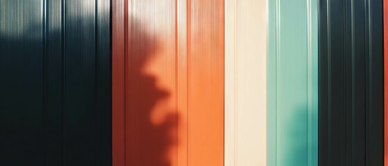 Poster - Exploring varied textures and colors of aluminum siding in vibrant shades