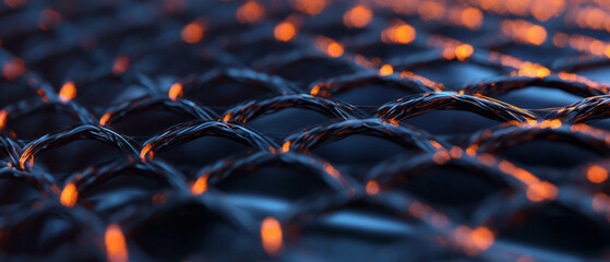 Poster - Intricate aluminum wire mesh texture highlighting flexibility and complexity in design