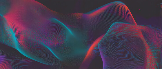 Poster - Exploring abstract patterns and glowing lines in artificial intelligence textures