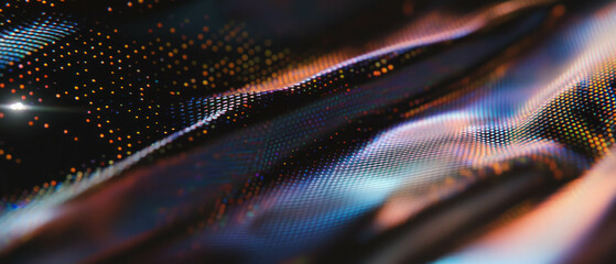 Poster - Exploring the intricate textures of augmented reality overlays and digital patterns