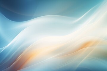 Aufkleber - Abstract background featuring smooth elegant flow created by blue, orange, and white wavy lines