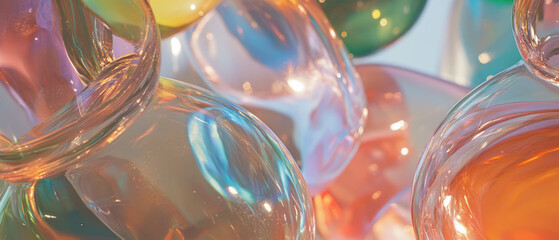 Poster - Captivating blown glass art showcasing smooth curves and vibrant colors
